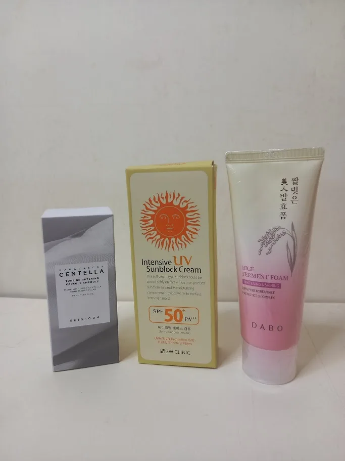 Glow & Protect Combo – SKIN1004 Ampoule + COSRX Gel + UV Sunblock